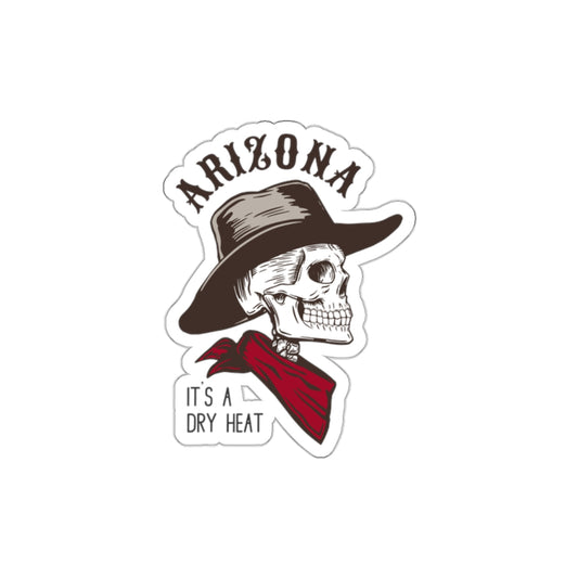 Arizona Skeleton Die-Cut Stickers - Perfect for Laptops & Water Bottles, Celebrating Southwestern Vibes