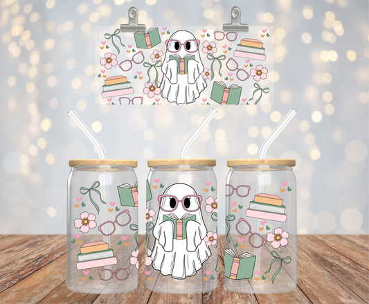 BOOKISH GHOST GLASS CUP