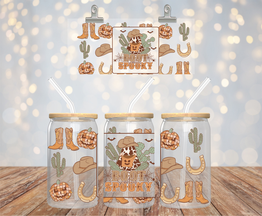 BOOT SCOOTIN SPOOKY GLASS CUP