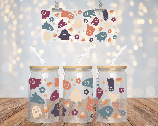 GHOSTS CANDY CORN GLASS CUP